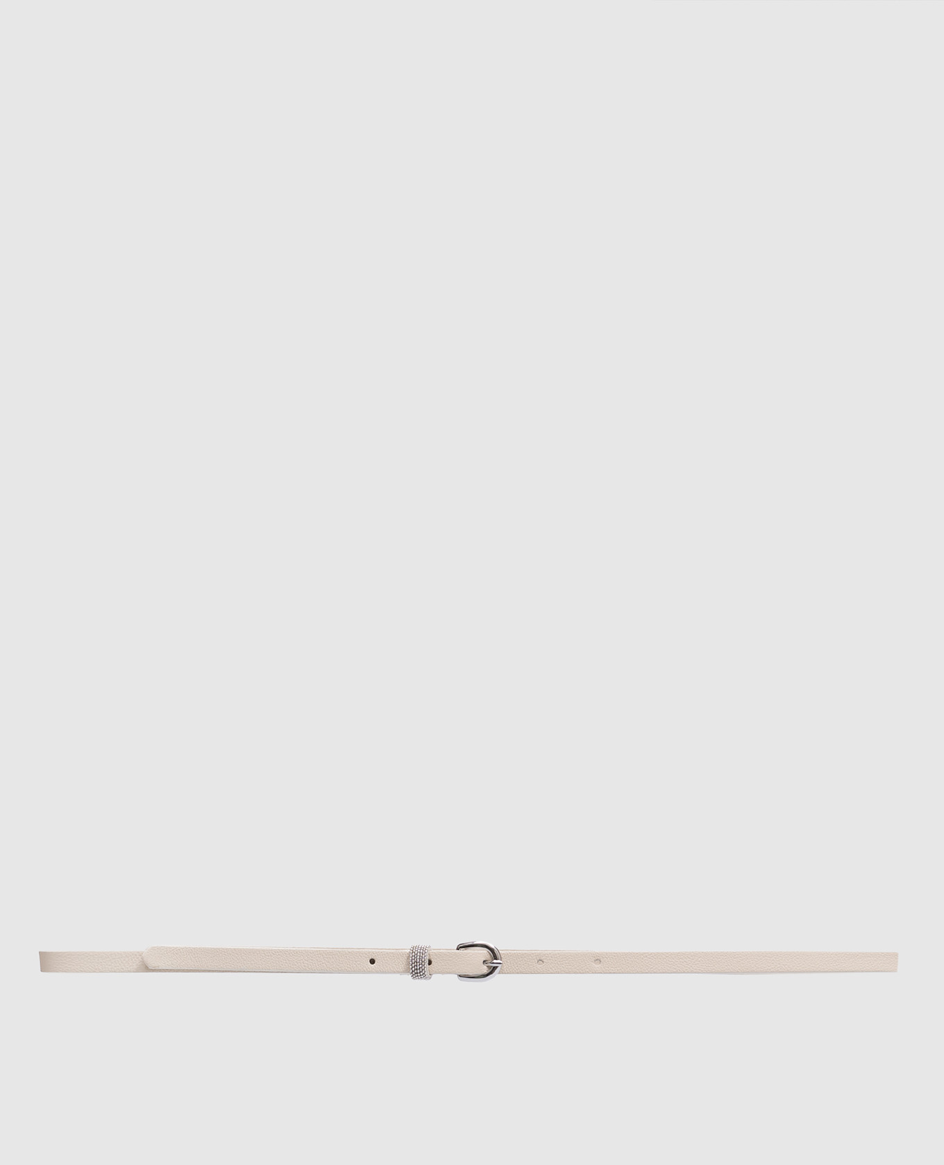 

Beige leather belt with monil chain Peserico