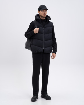 Moncler Black sports jacket with logo patch K20918G0001289AZY