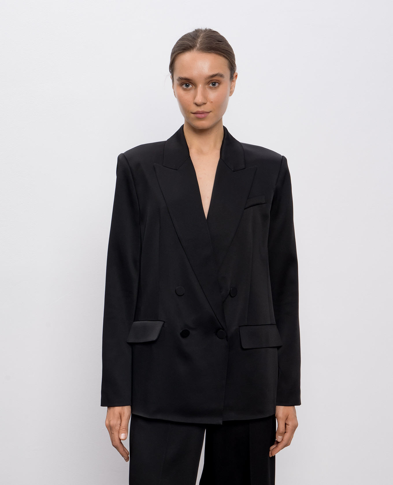 

Norah black double-breasted jacket Simkhai