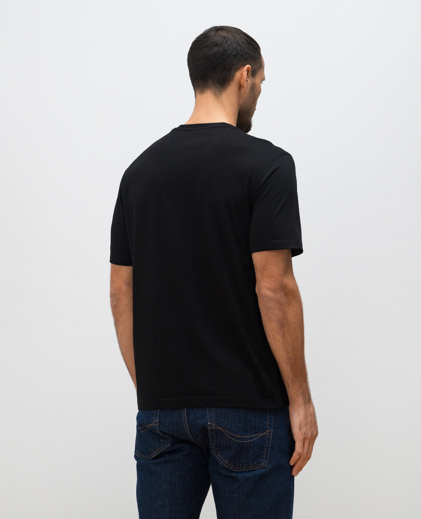 

Black t-shirt with logo emblem Stefano Ricci