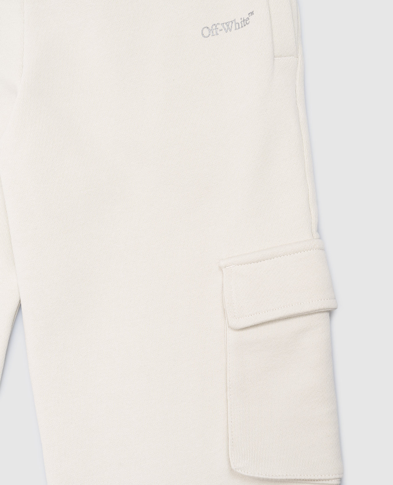 

Children's gray sweatpants with logo print Off-White, Grey