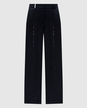 Peserico Black pants with wool and sequins E0483500Q302660
