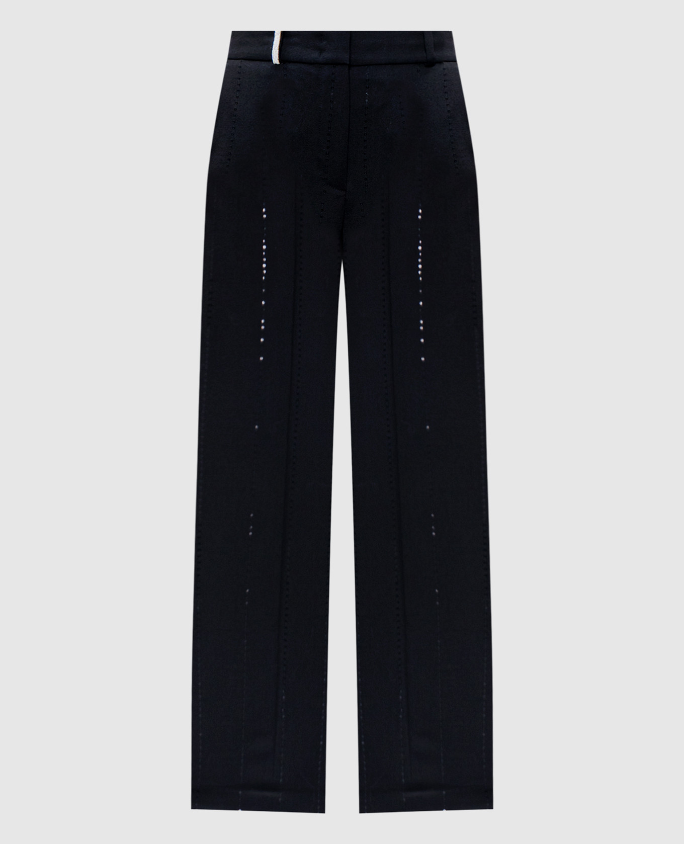 Black pants with wool and sequins