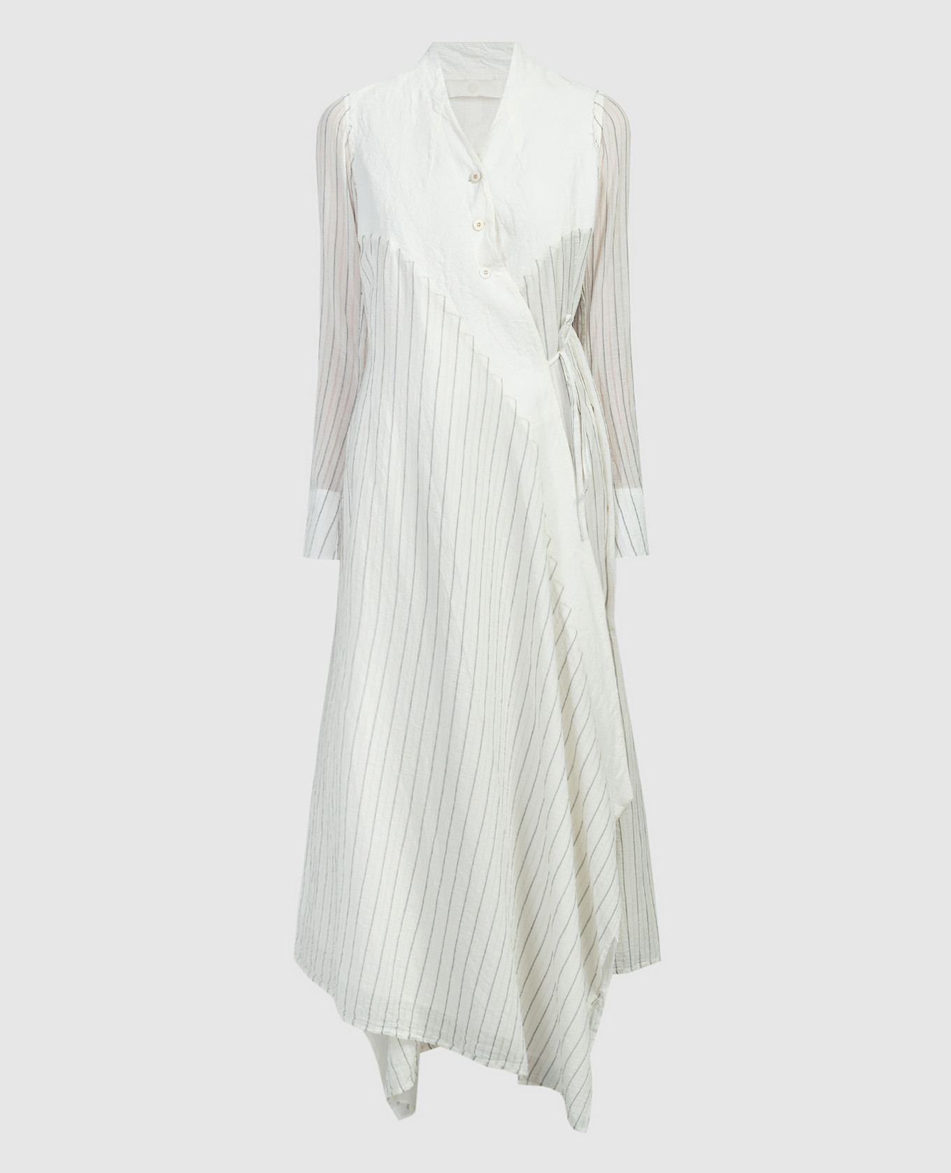 

White striped linen dress Marc Le Bihan