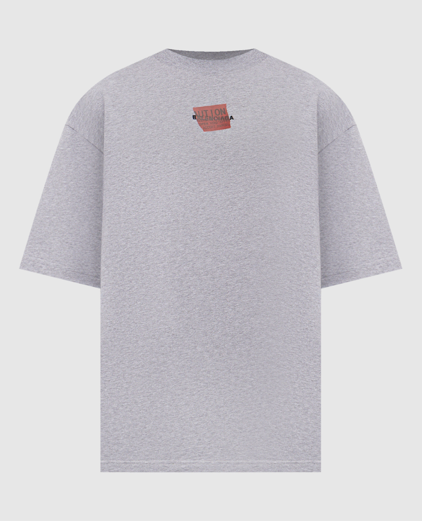 

Grey melange T-shirt with logo Balenciaga