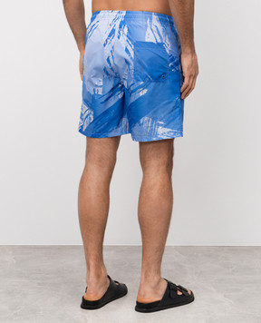 Stefano Ricci Blue abstract print swim shorts M6B5200140DFC001