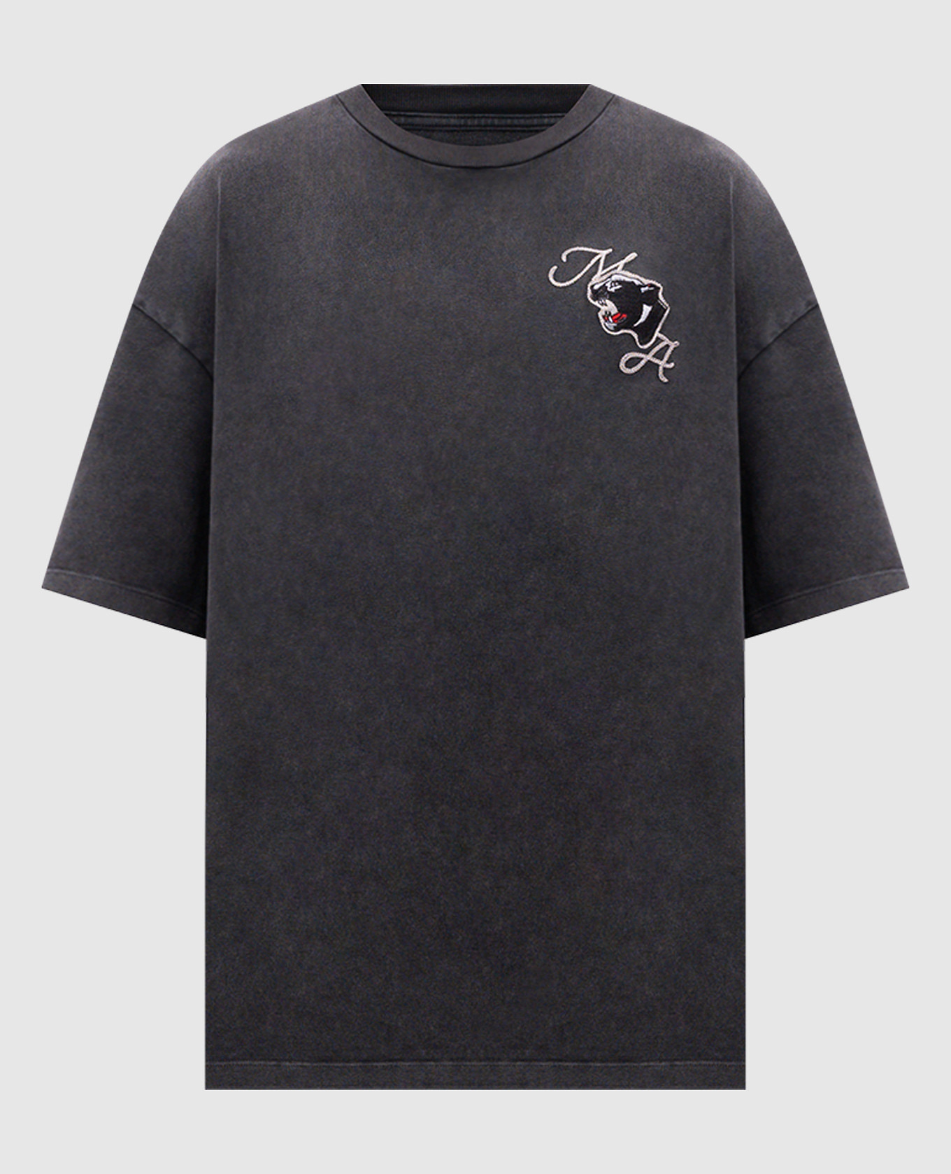 

Black T-shirt with branded embroidery AMIRI