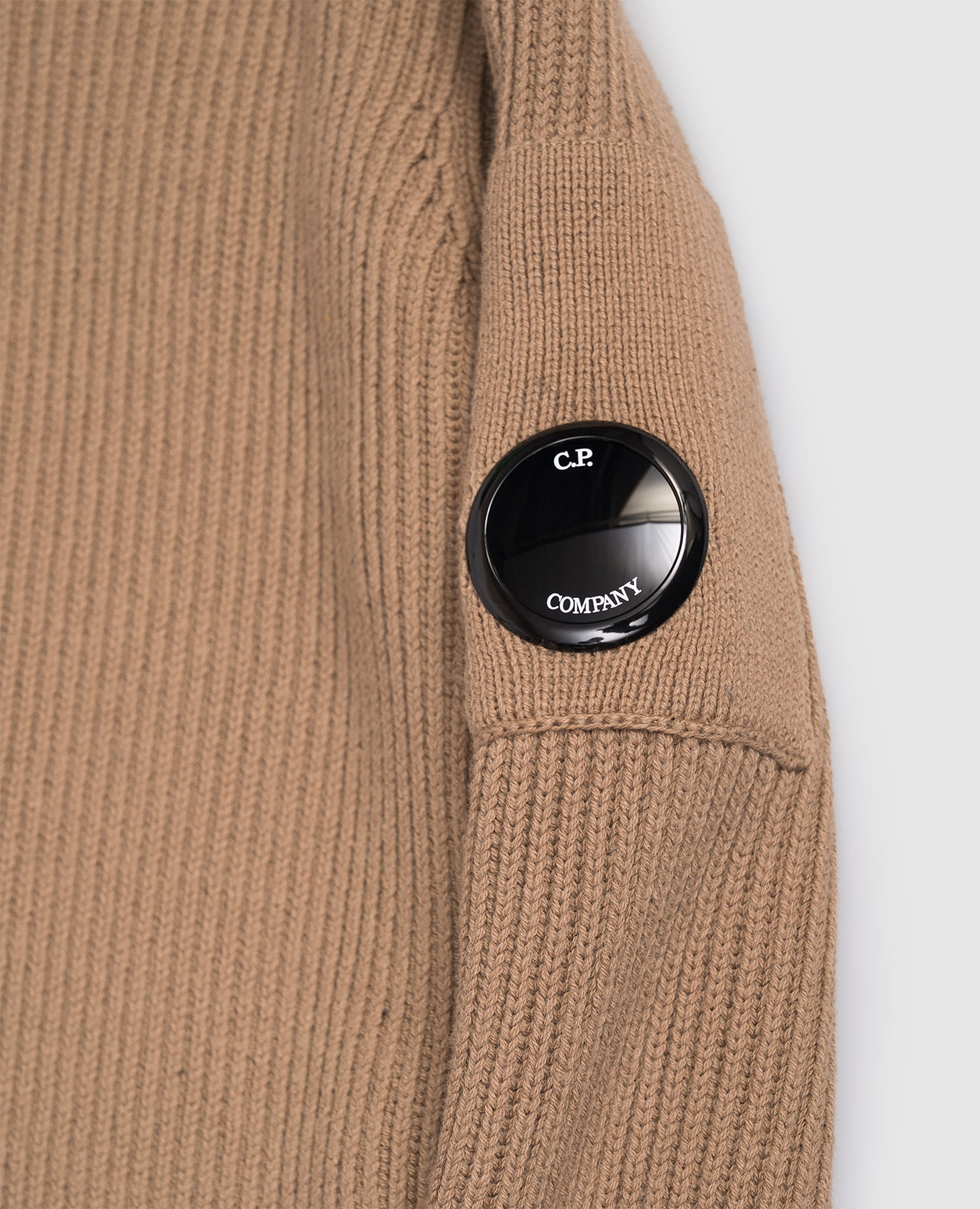 

Children's brown cardigan with logo C.P. Company