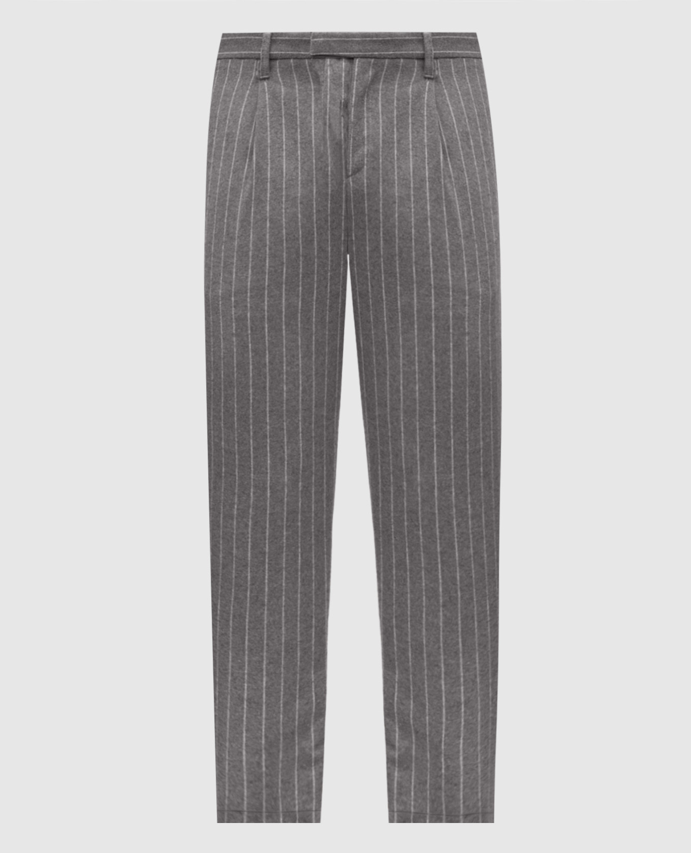 Gray striped wool pants Altatensione