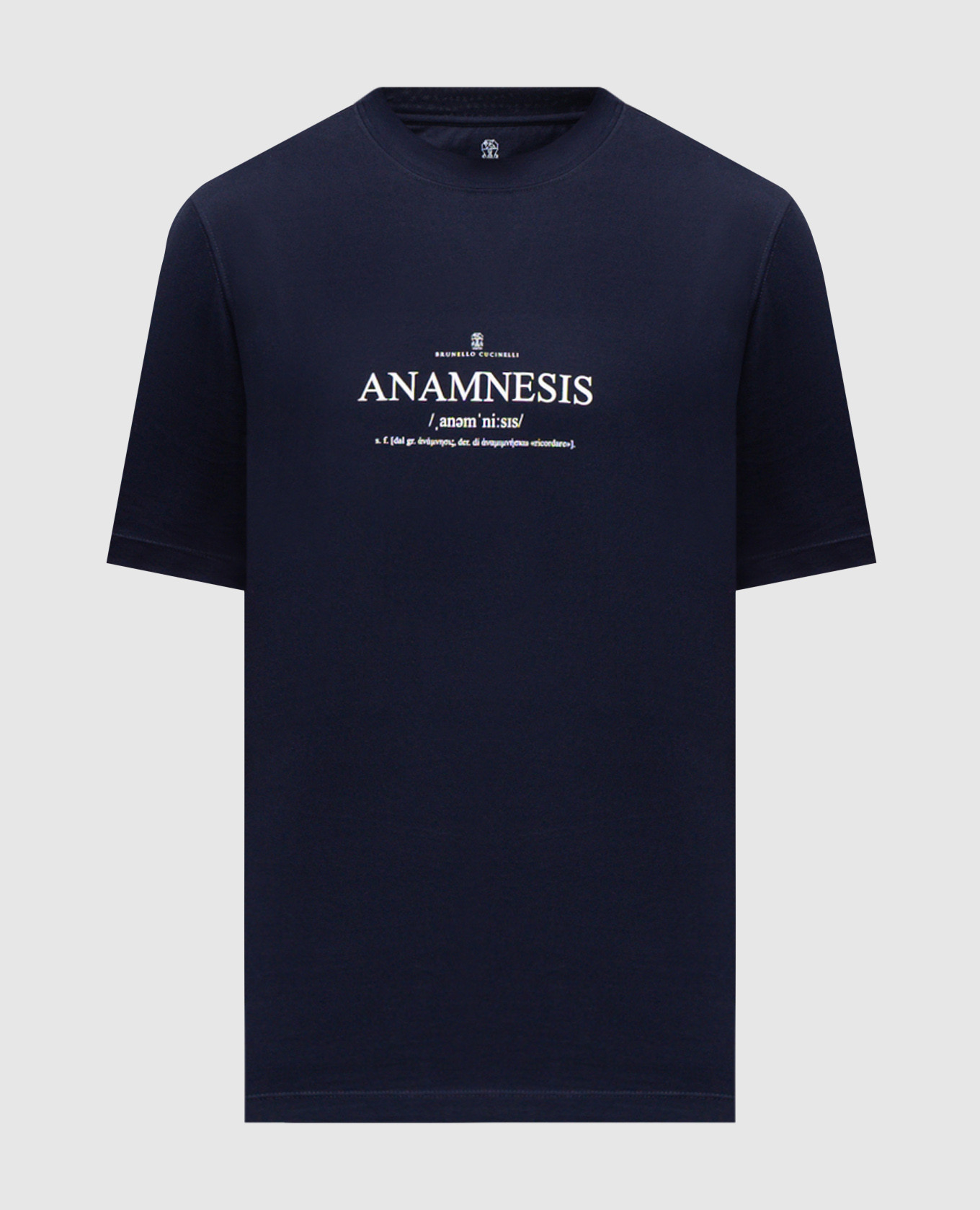 Blue T-shirt with print Brunello Cucinelli