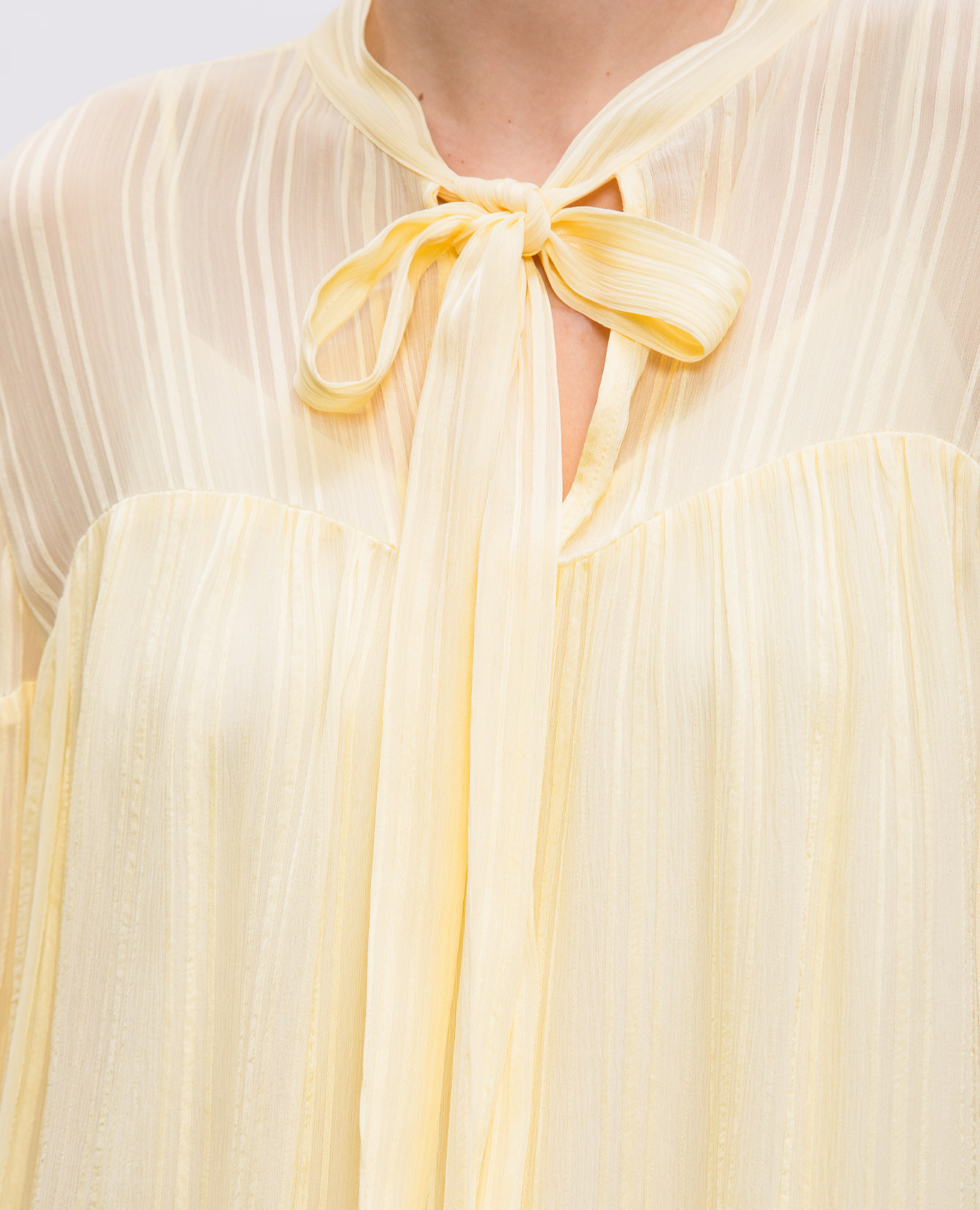 

Yellow blouse with jacquard pattern Twinset
