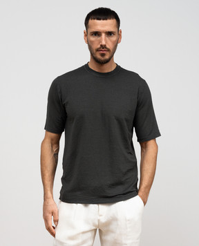 Cashmere&Whiskey Gray linen T-shirt TS6452360706F