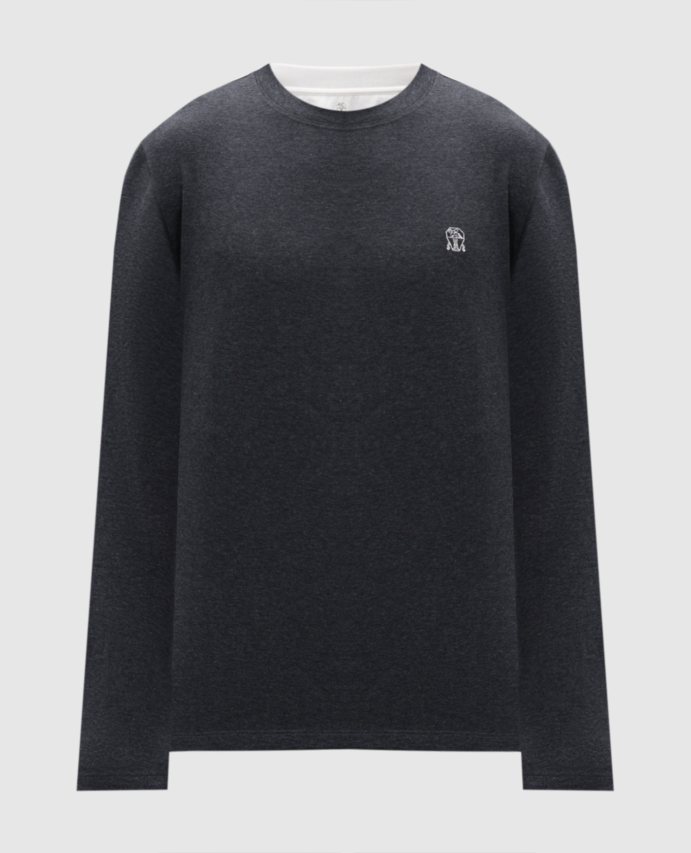 

Gray longsleeve with logo Brunello Cucinelli, Grey