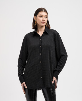 Versace Jeans Couture Black blouse with crystals 76HAL2A2J0124
