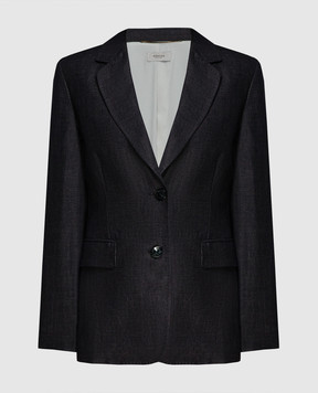 Agnona Brown linen jacket TX0701XU3014