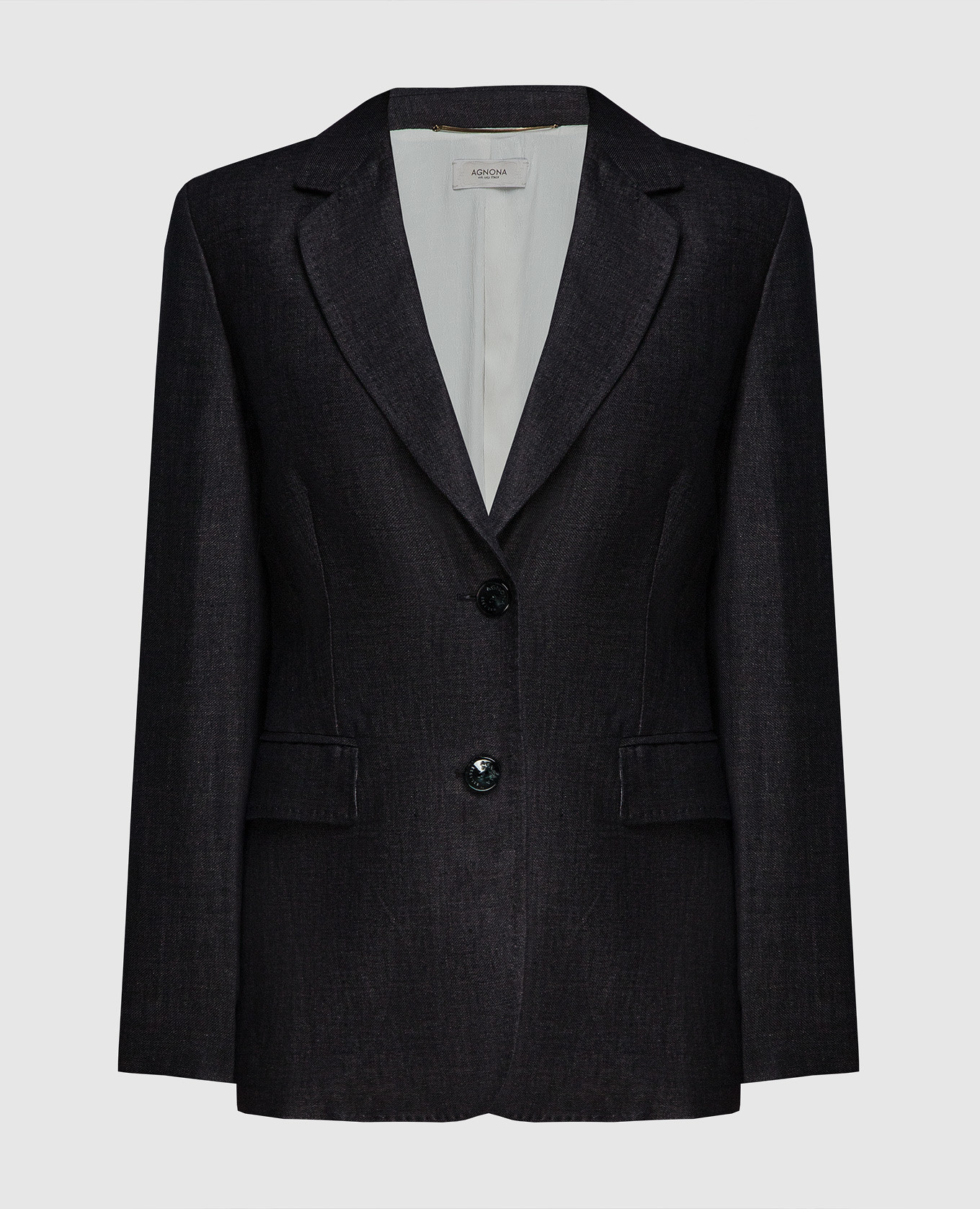 Brown linen jacket agnona