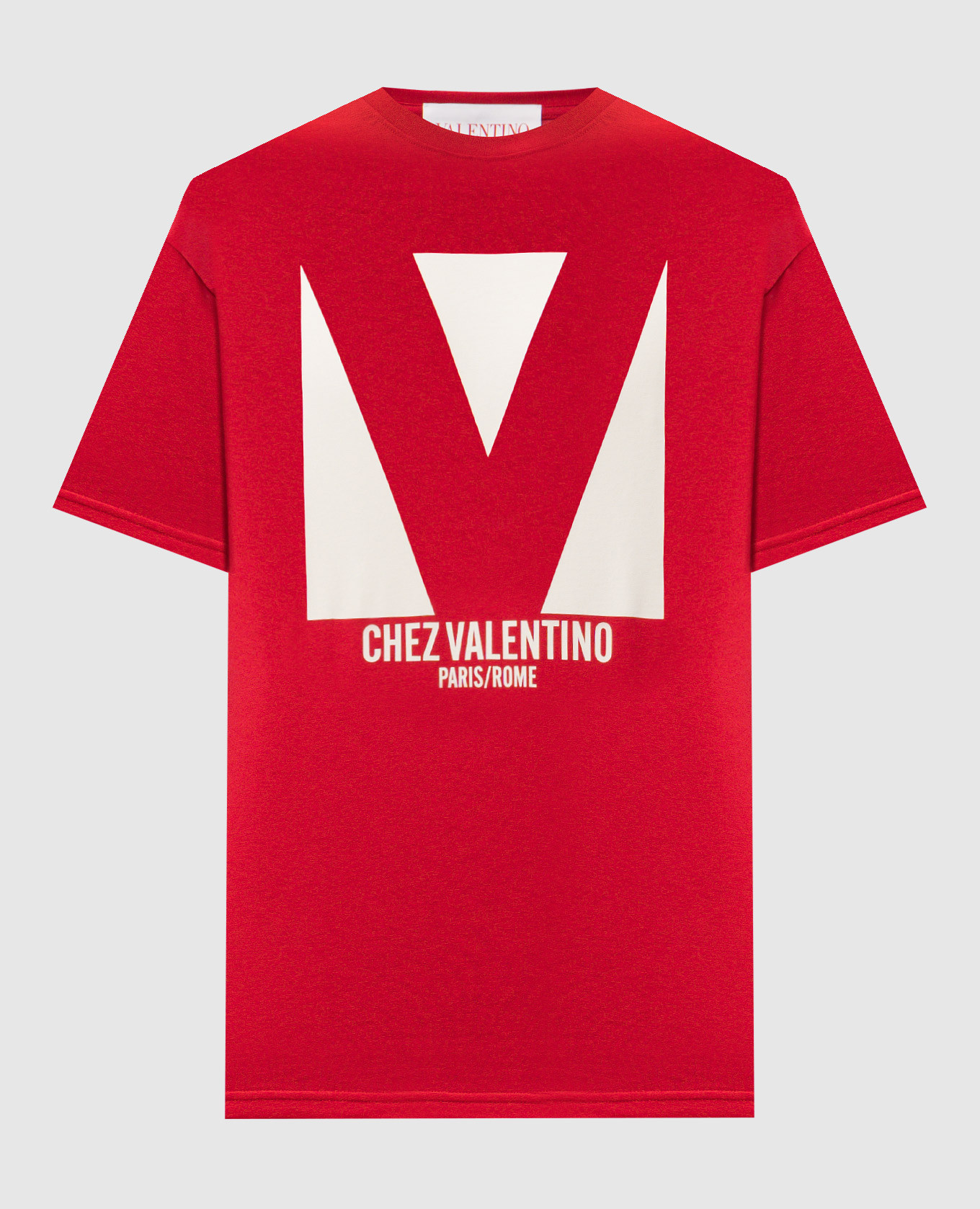 

Red T-shirt with CHEZ VALENTINO print Valentino