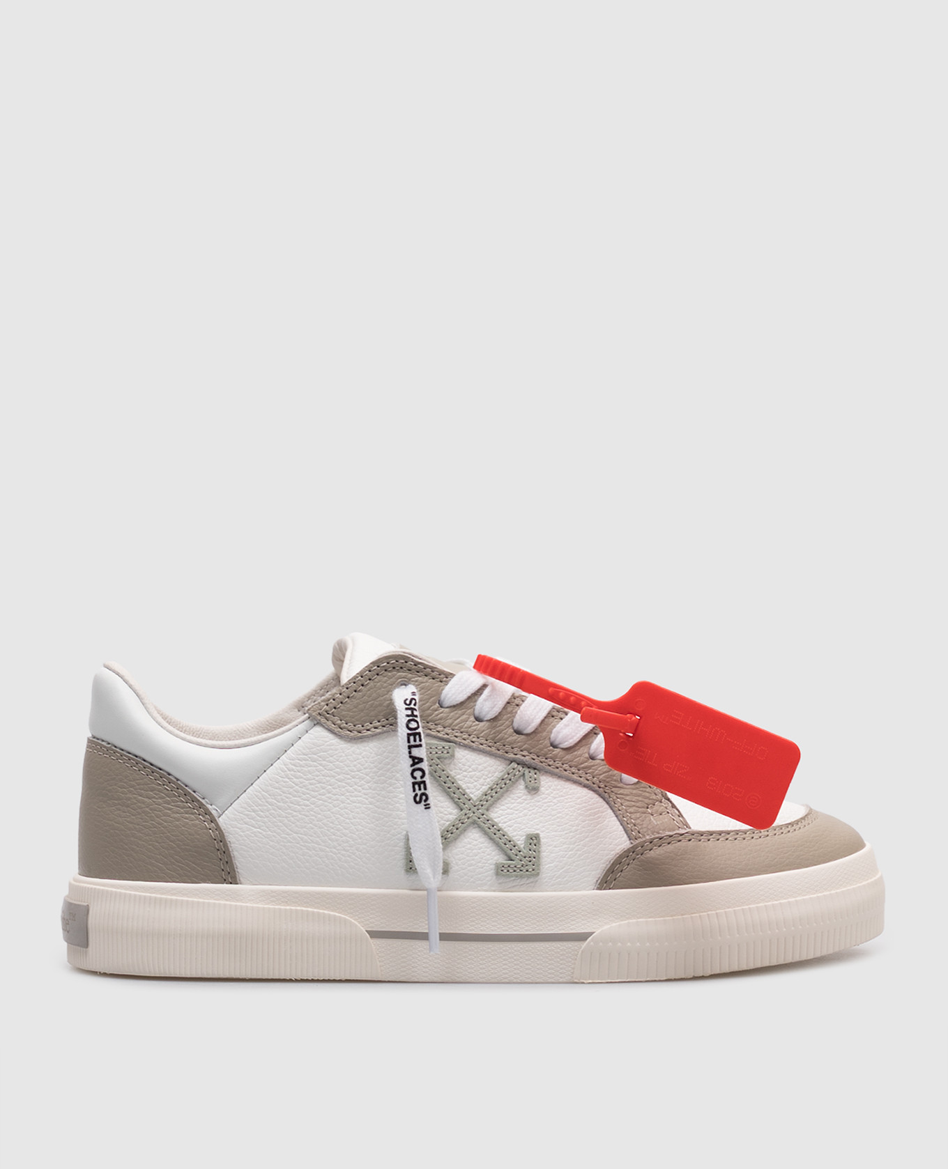 

White New Low Vulcanized Leather Sneakers Off-White