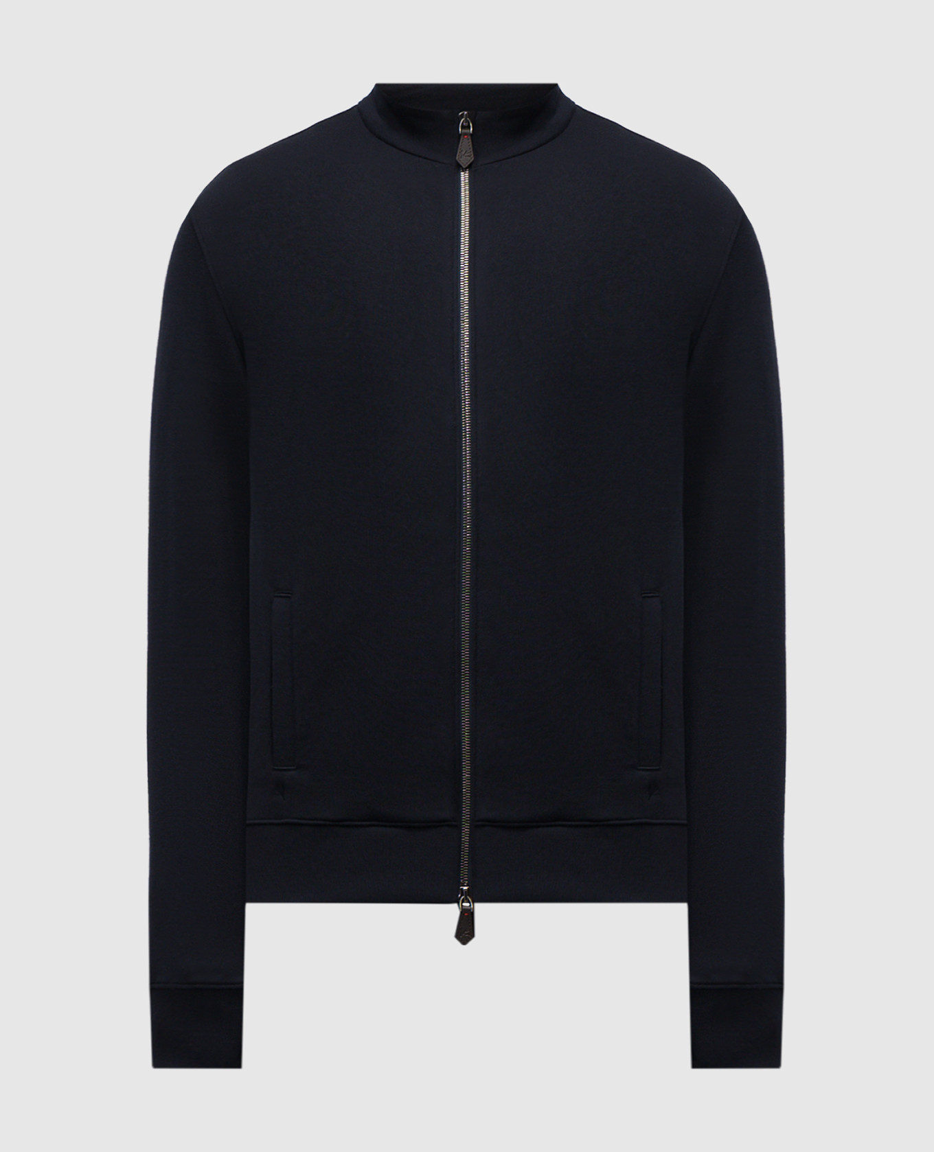 

Blue silk sports jacket with logo emblem ISAIA