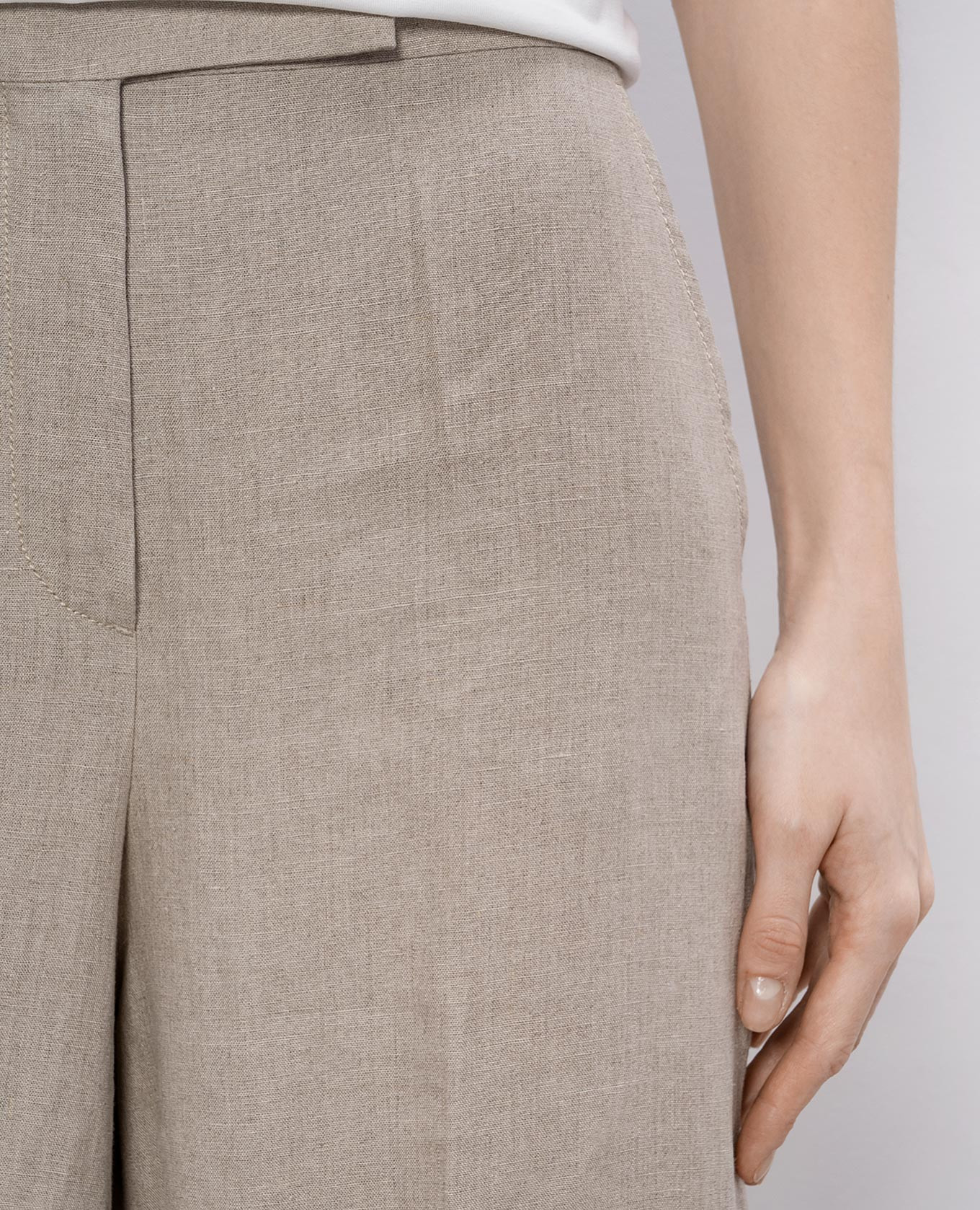 

Beige linen palazzo SEQUOIA Max Mara