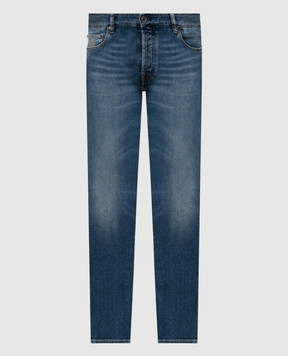 MooRER PAVEL blue jeans with logo patch PAVELDC107