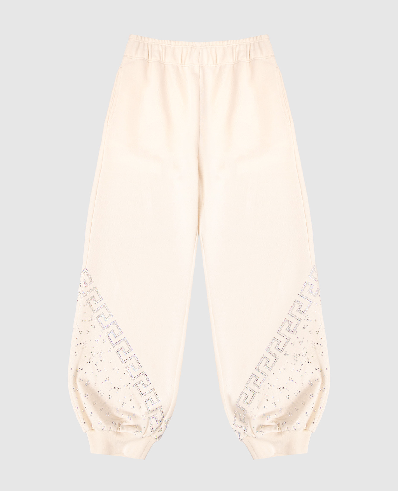 

Children's beige joggers with crystals Versace