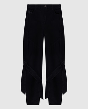The Attico Black jeans with ribbons 251WCP00279CCC120AA