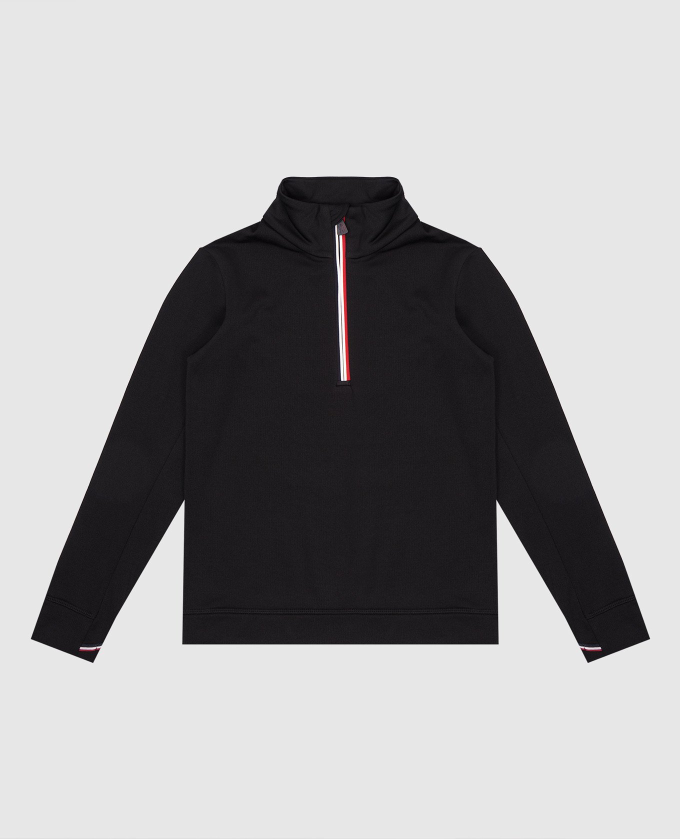 Children's black sports jacket with logo moncler grenoble enfant