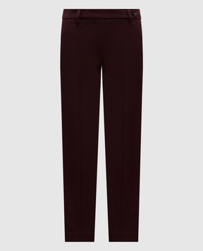 Brunello Cucinelli Burgundy pants with a monil chain MP126P8703