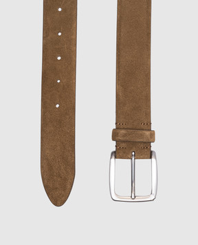 MooRER Brown suede belt BATTISTA BATTISTAP5