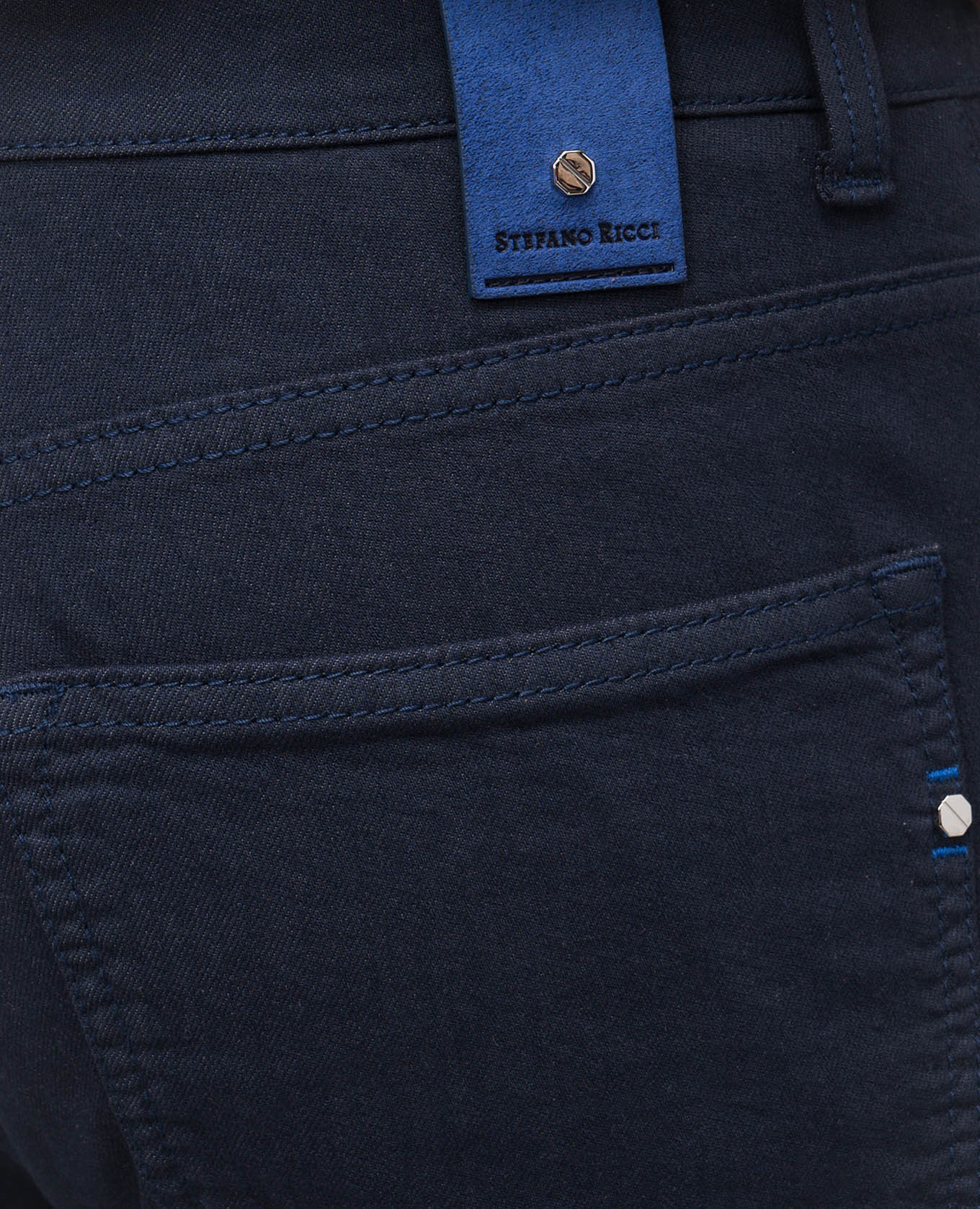 

Blue jeans with logo Stefano Ricci