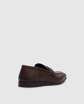 Stuart Weitzman Simon brown leather loafers SI223