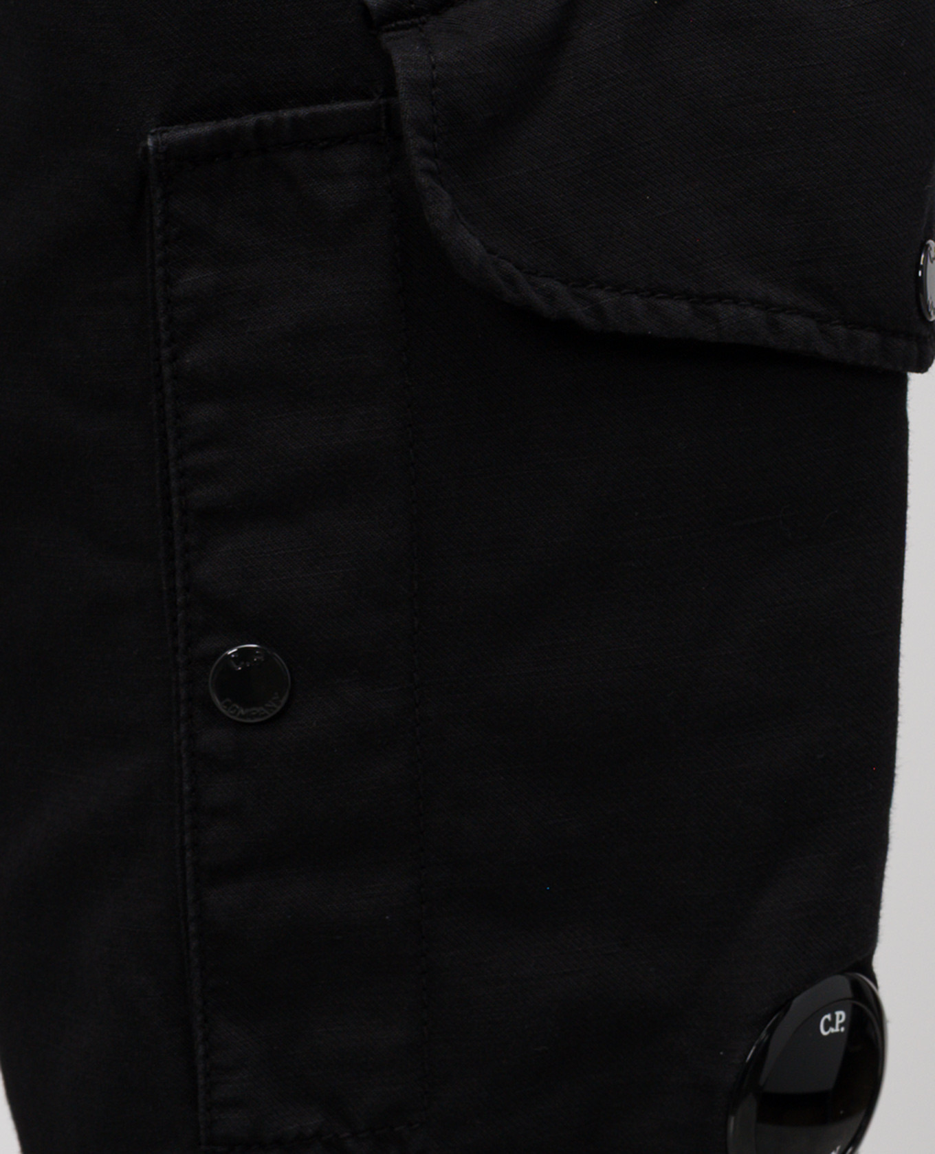 

Black linen pants with logo patch C.P. Company