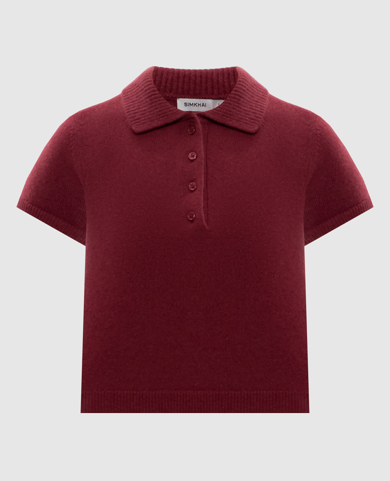 

Twila burgundy cashmere polo Simkhai