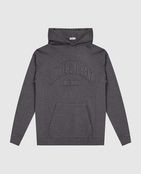 Dolce&Gabbana Children's gray sweatshirt with logo patch L4JWMDG7PDS