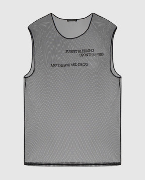 Ann Demeulemeester Ysewijn black T-shirt with embroidery B0012509FA585