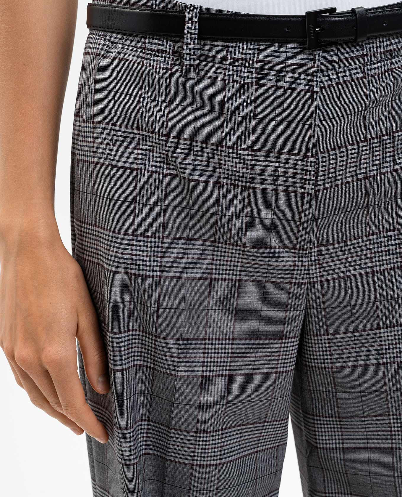 

Gray checked wool pants Juun.j, Grey