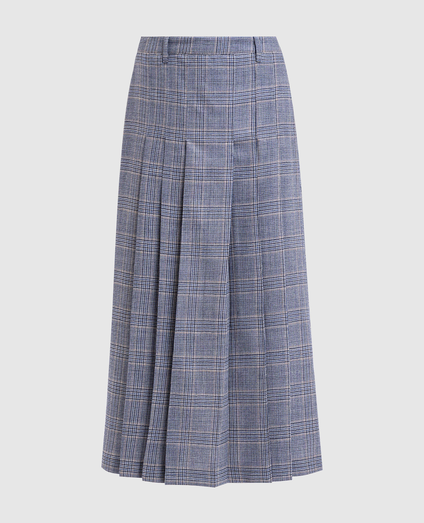 

Sidney grey wool check skirt Momoni