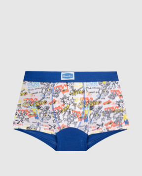 RiminiVeste Children's blue Gasolino boxer briefs with print U3518