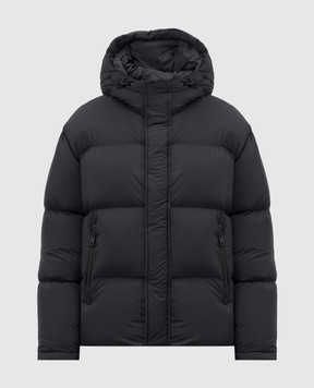 Herno Black puffer jacket with metallic logo PI001171U12456Z