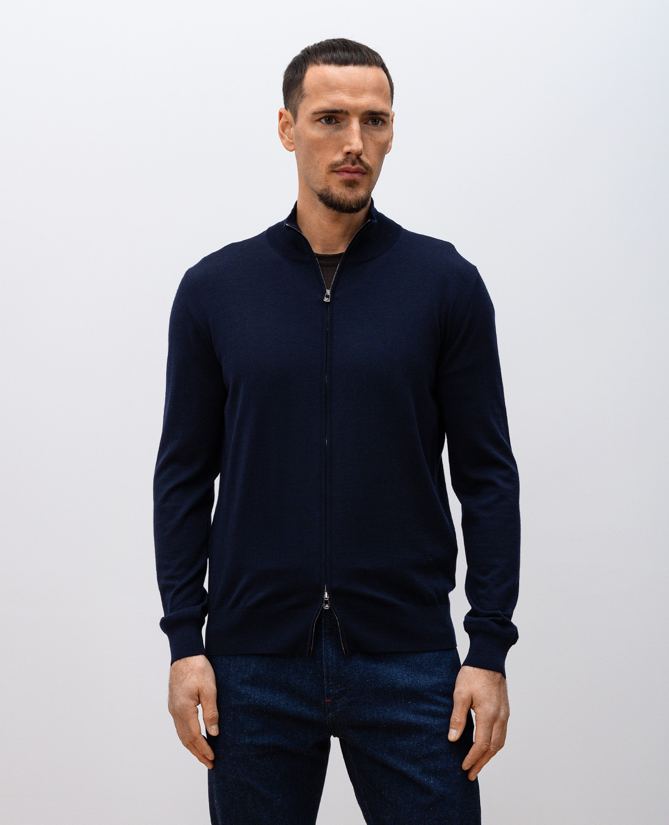 

Blue wool cardigan ISAIA