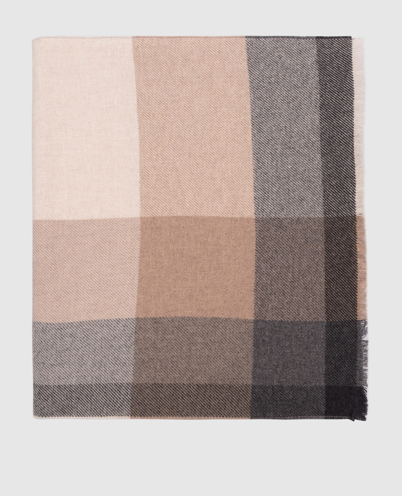 

Beige wool and cashmere patterned scarf Brunello Cucinelli