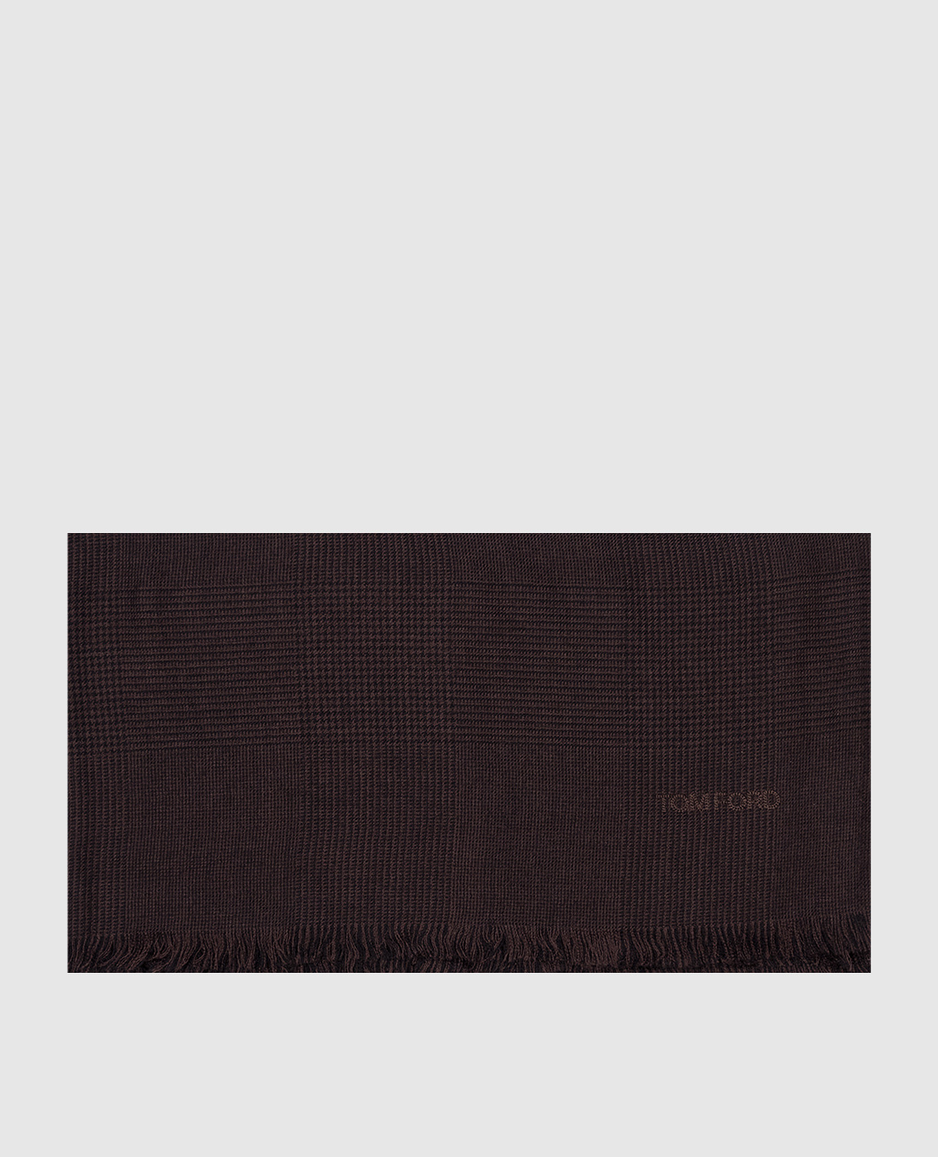 

A brown scarf with a Windsor check Tom Ford, Коричневый