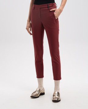 Brunello Cucinelli Burgundy trousers M0F70P6572