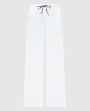 Twinset White sweatpants with logo 241AQ2021