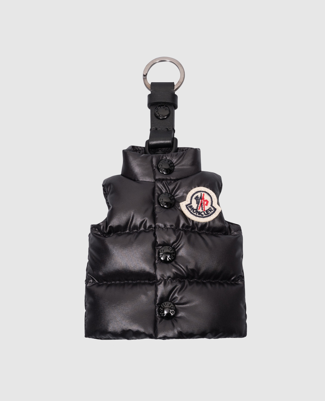 

Black key ring in the form of a vest with a logo Moncler, Черный