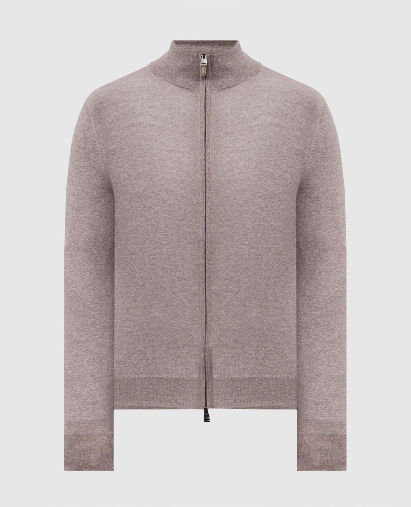 

Beige melange wool cardigan Canali