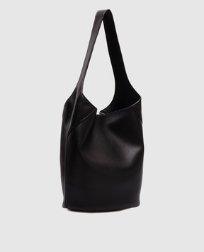 Brunello Cucinelli Black leather bag with logo MBGED2751P