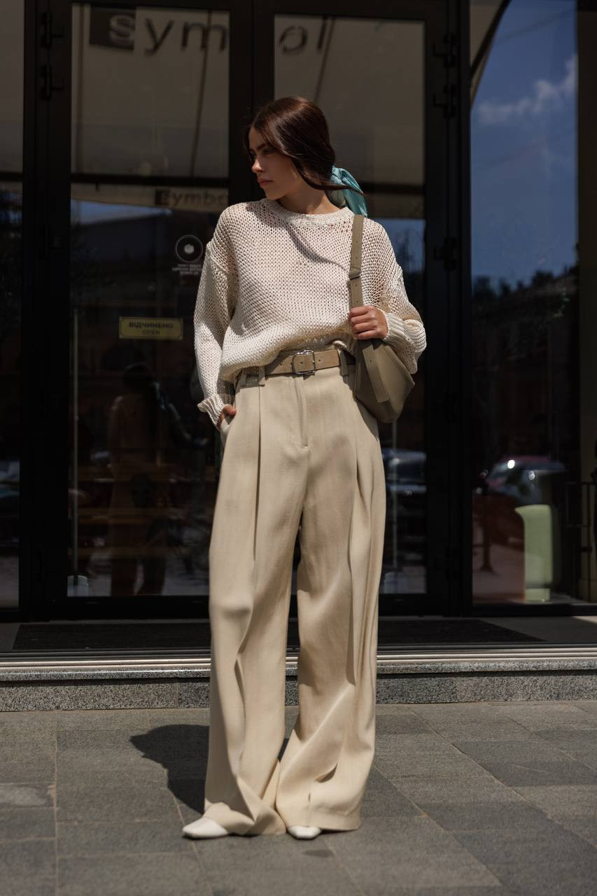 

Beige silk jumper Jil Sander