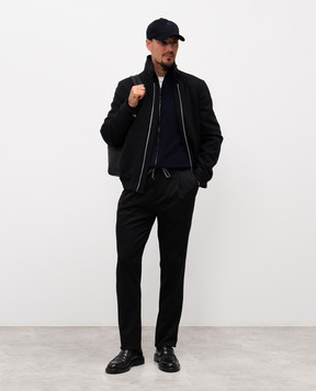 Cashmere&Whiskey Blue cashmere cardigan MU8671312341R